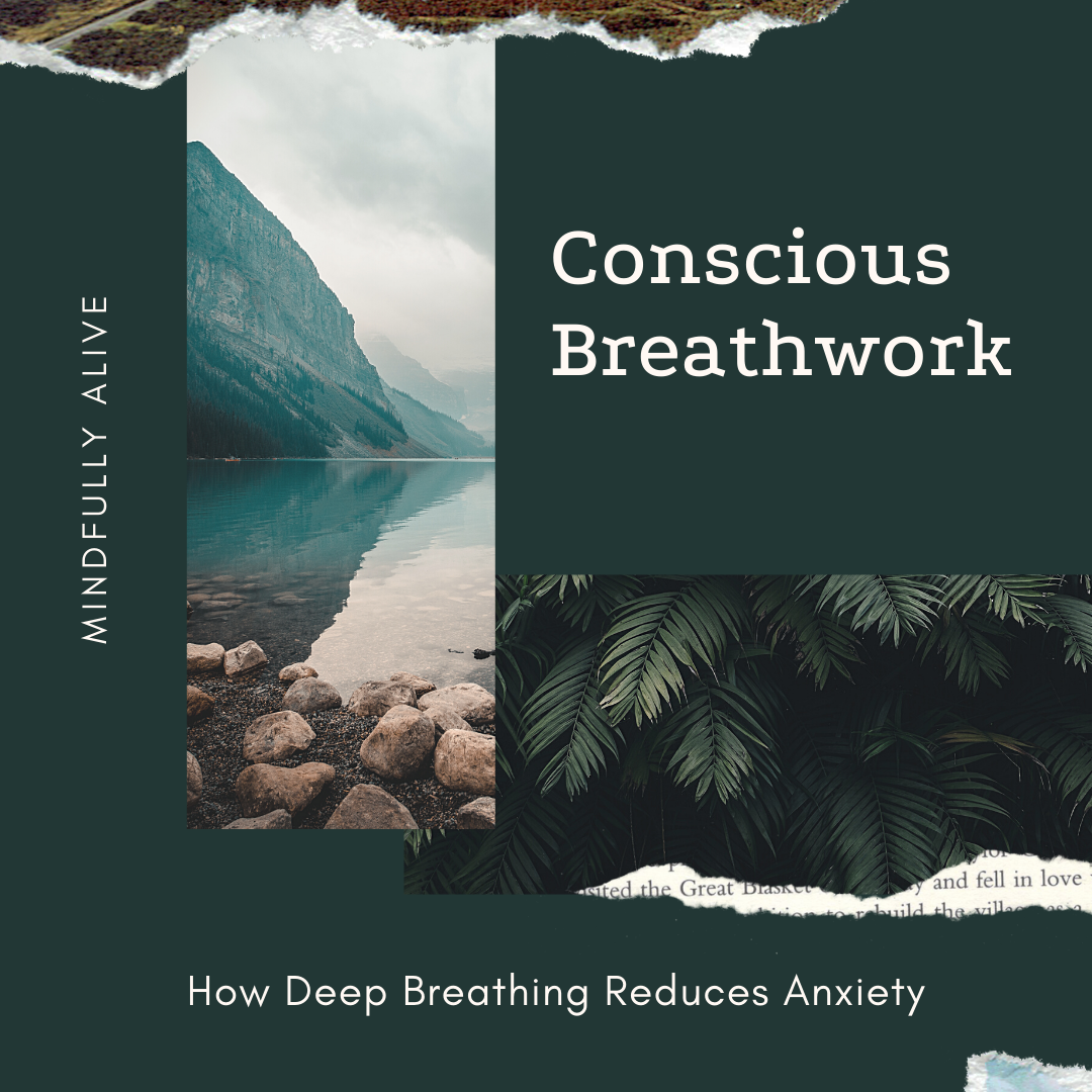 How does deep breathing reduce anxiety